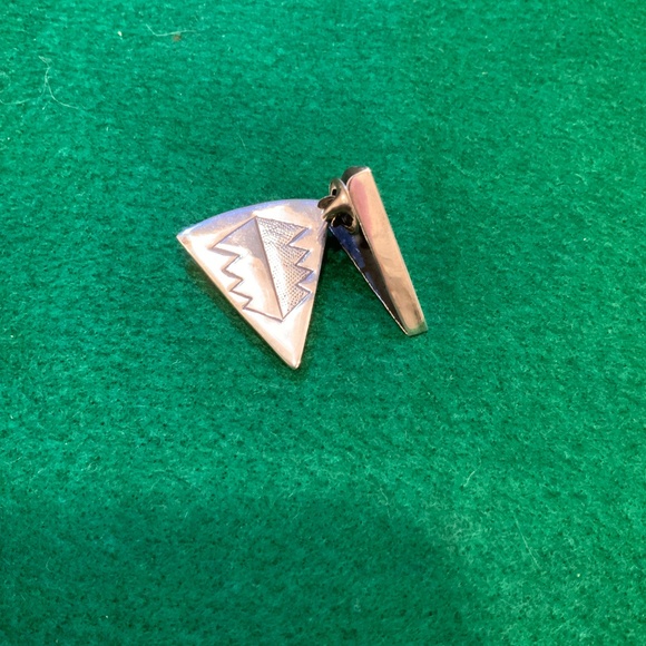 Vintage Sterling Silver? ~ Native American Navajo? ~ Shirt Collar Tips - Picture 6 of 9